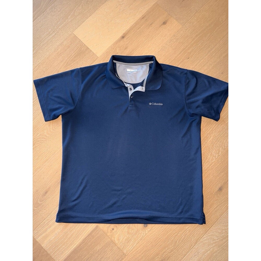Columbia Men's Short Sleeve Omni-Wick Golf Polo Shirt Blue, Size XL